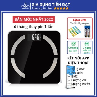 Cân điện tử sức khỏe kết nối bluetooth phân tích chỉ số cơ thể BMI, tỷ lệ mỡ, tuổi cơ thể