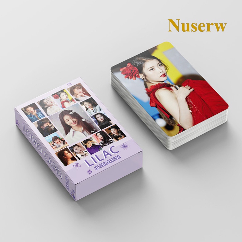 Set 55 Tấm Thẻ Ảnh Lomo Hd Kpop Iu Chất Lượng Cao Cho Fan Hâm Mộ Lilac Lee Ji Eun