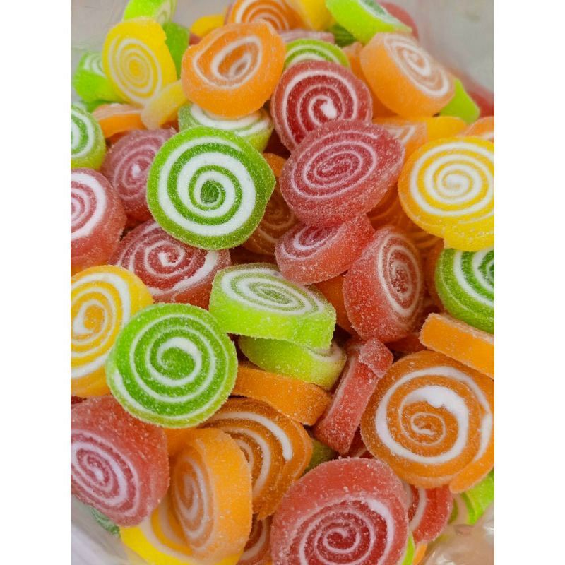 500g kẹo dẻo xoắn thái lan, kẹo dẻo xoắn trái cây