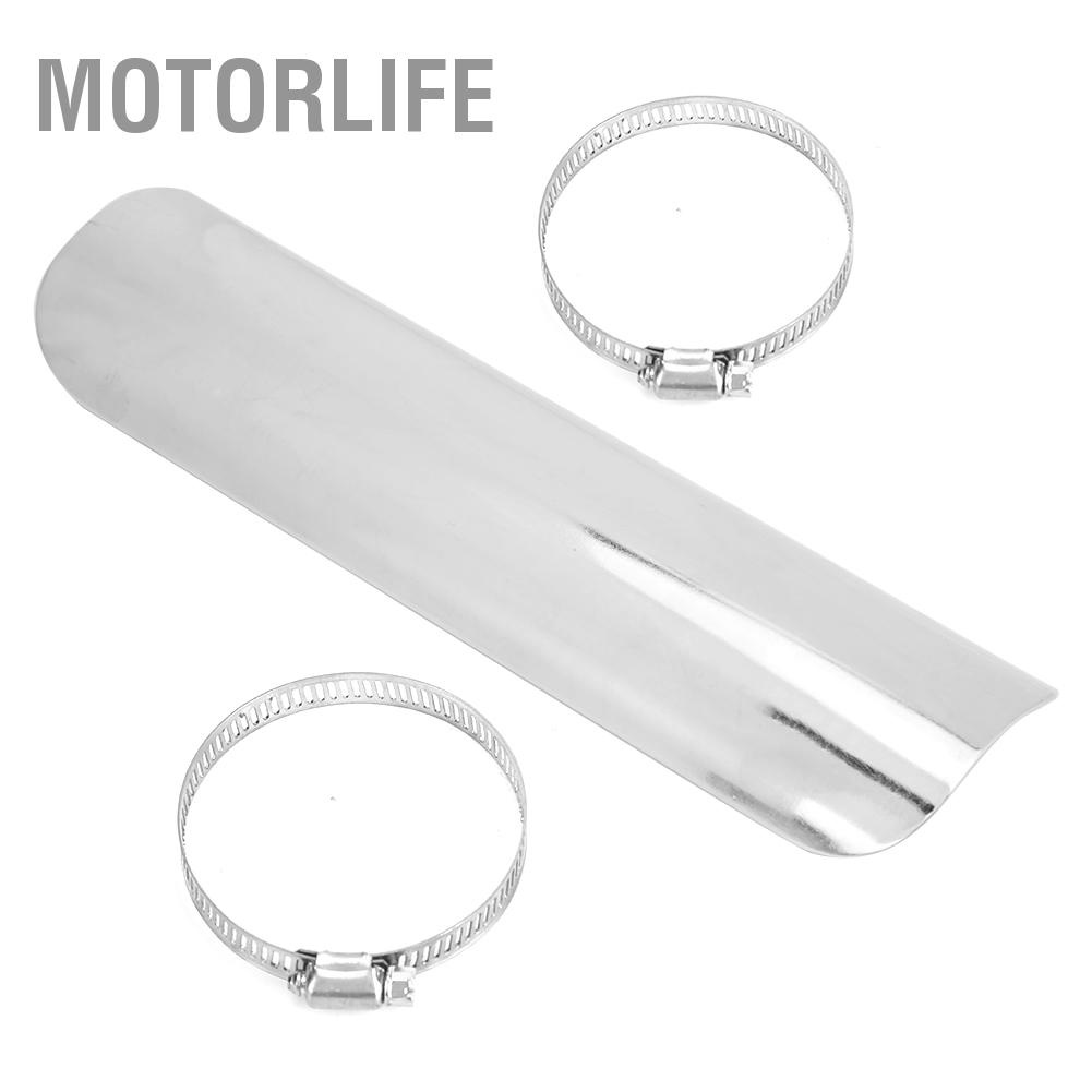 Motorlife Tấm chắn nhiệt ống xả tấm Chrome cho xe máy phổ thông 50-70mm / 2.0-2.76in