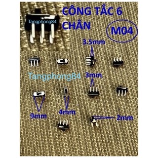 Công tắc 6 chân gạt nhỏ m04- giá 10 cái 55k