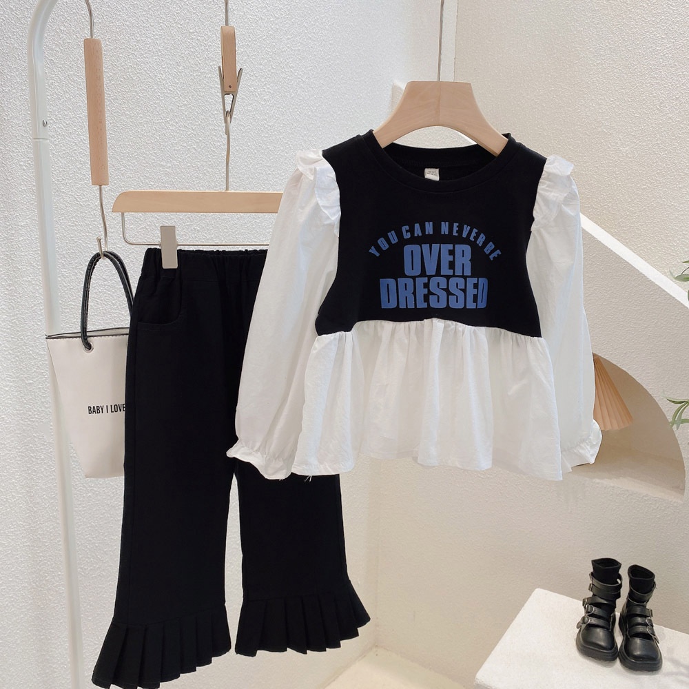 Áo Sơ Mi Tay Phồng Dài Dành Cho Bé Gái