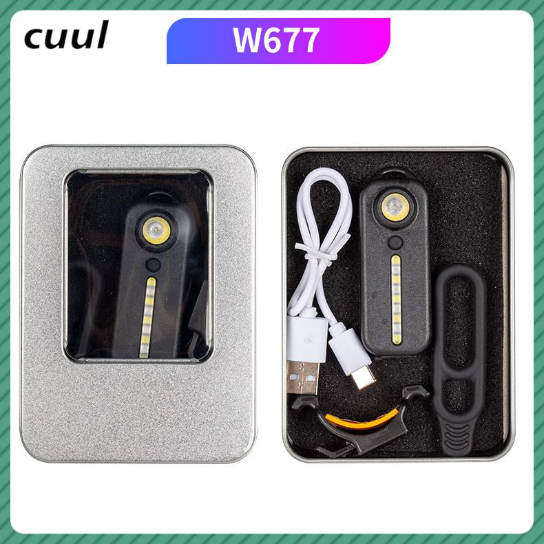 Còn Hàng Xe Đạp Cảnh Báo Sạc Đèn Phím Xe Đạp Cảnh Báo Ngoài Trời Chạy Bộ Ba Lô Cob Vỏ Đèn Pin An Toàn Đèn Pin xe Đạp Di Động Bút Kẹp Làm Việc Kiểu Ánh Sáng-C Cá Tuyết