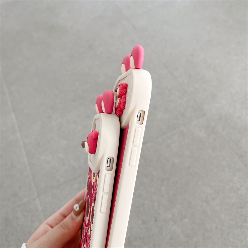 Ốp Điện Thoại Chống Sốc Hình Gấu Hồng Và Stellalou 3D Cho iPhone 14 / 13 / 12 / 11