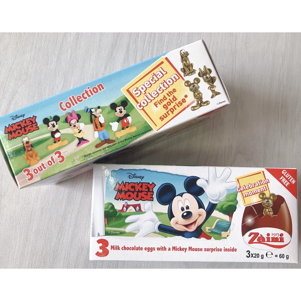 Hộp 3 trứng Socola // Mickey Mouse của hãng Disney Zaini Ý hộp 60g // Date:5/2025