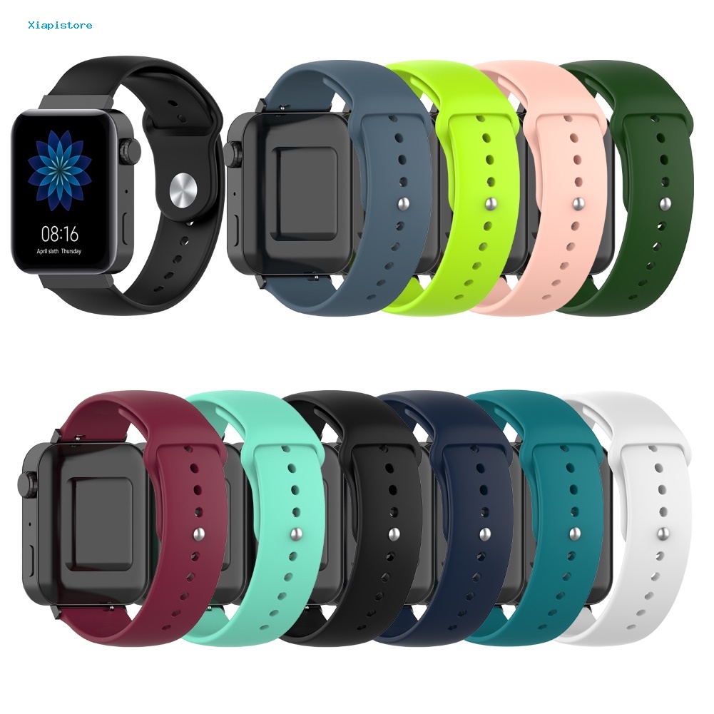 Dây Đeo Silicon Màu Trơn 18mm Thay Thế Cho Đồng Hồ Thông Minh Xiao-mi