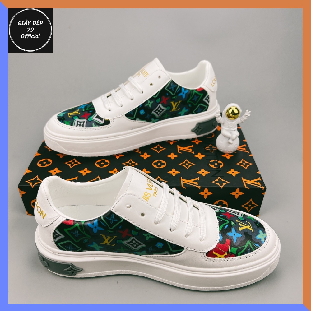 Giày thể thao nam L&V 3D Giày sneaker nam mẫu mới nhất in công nghệ 3D độc đáo đế cao su siêu êm có khâu đế