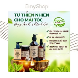 Combo dầu gội bồ kết + ủ tóc + xịt tóc tinh dầu bưởi + serum dưỡng mi
