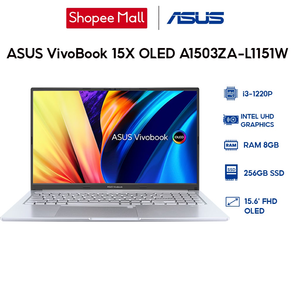 Laptop ASUS VivoBook 15X OLED A1503ZA-L1151W i3-1220P | 8GB | 256GB | 15.6' FHD OLED