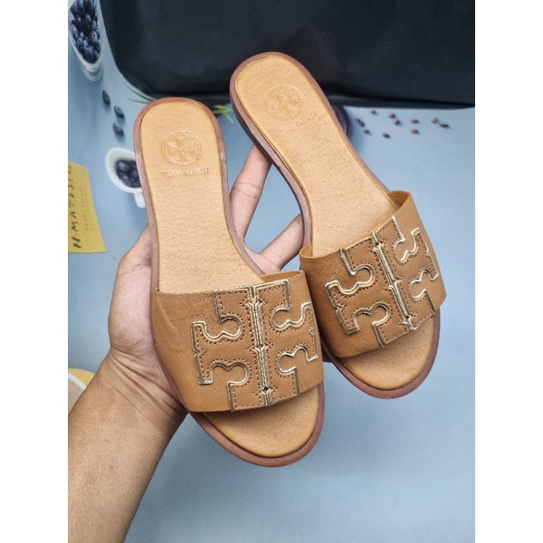 Dép TORY BRUCH ( Da bò thật ) size 36
