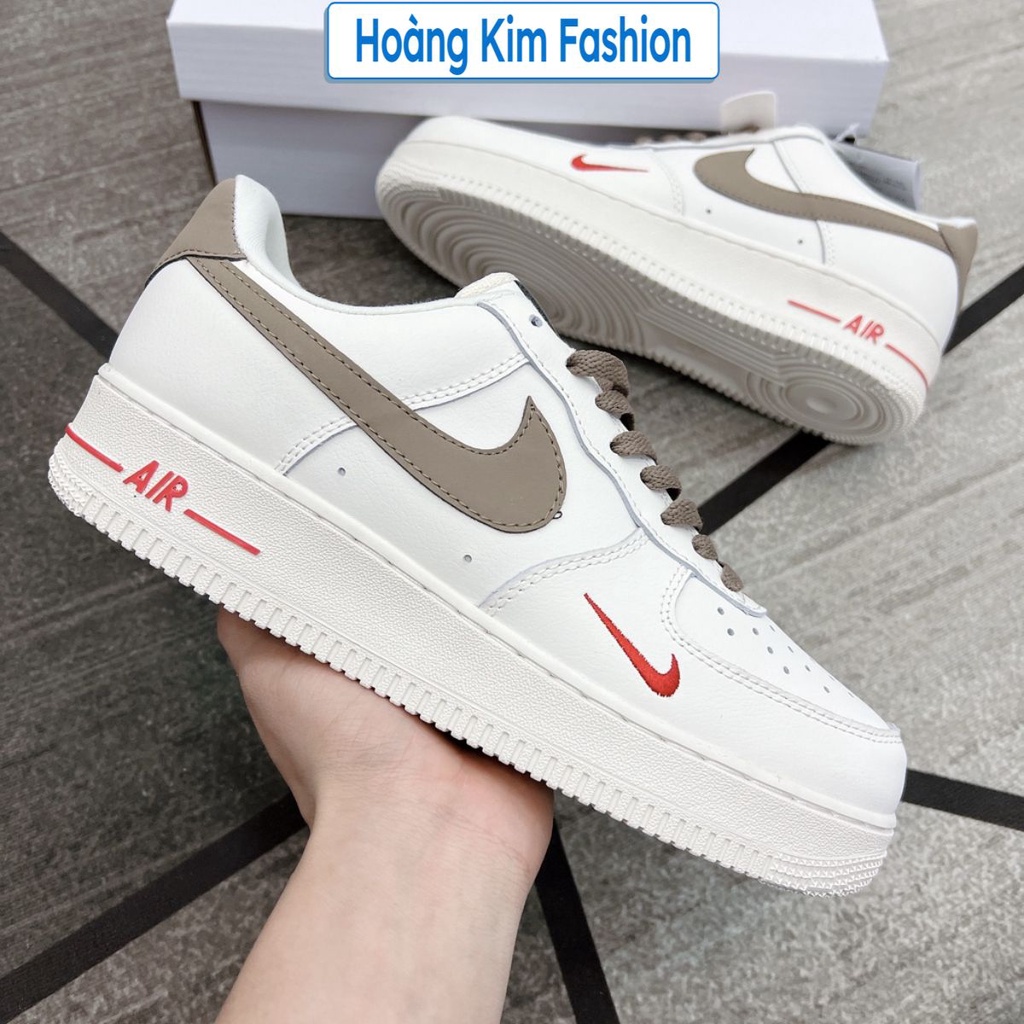 giày af1 vệt nâu sc, giày air force 1 vệt nâu nam nữ màu chuẩn cực nét