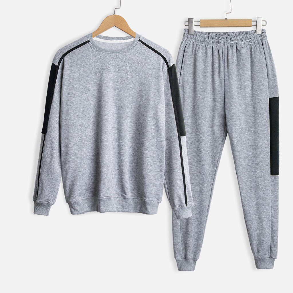 Bộ nỉ nam da cá dài tay thu đông phối viền trẻ trung năng động