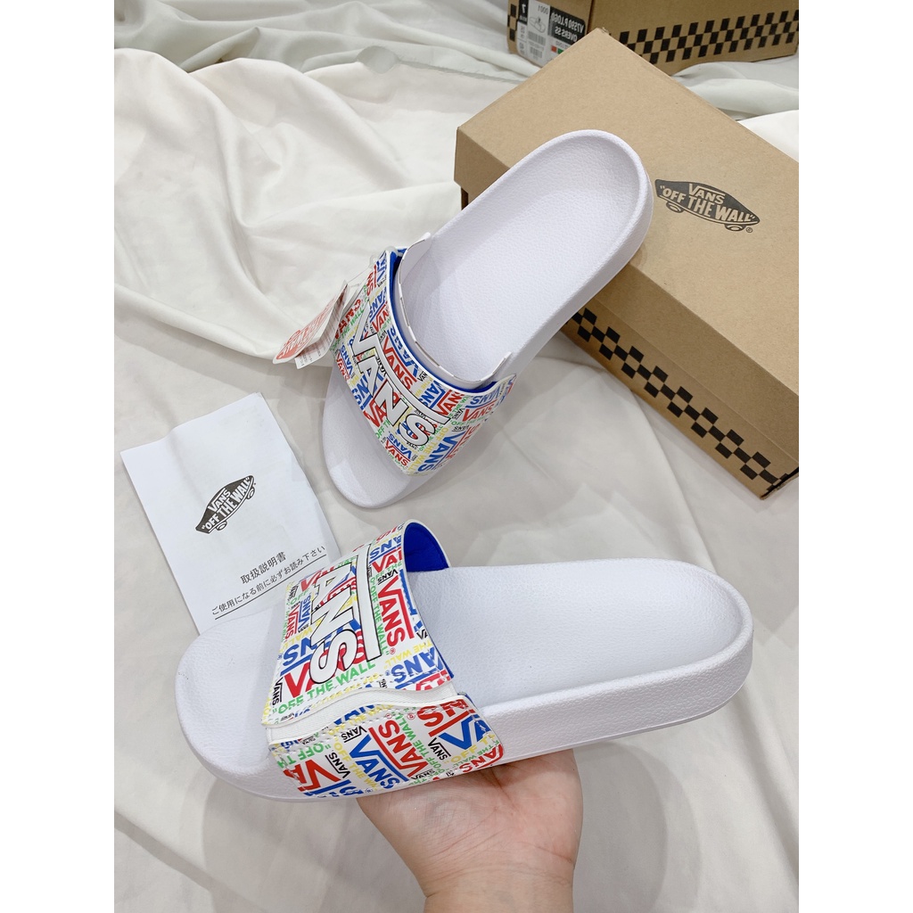 [HÀNG CHÍNH HÃNG] DÉP VANS LOGO OVERS SS MULTI LOGO FULL BOX TAG UNISEX NAM N