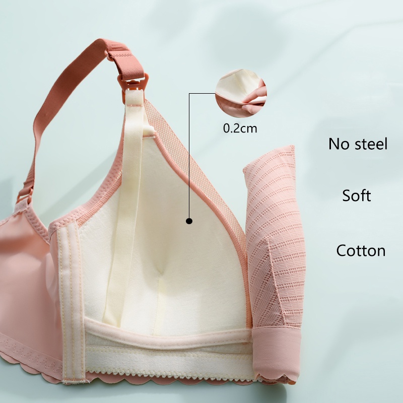 Áo Lót Nâng Ngực Không Gọng Phối Ren Thời Trang Cho Mẹ Bầu