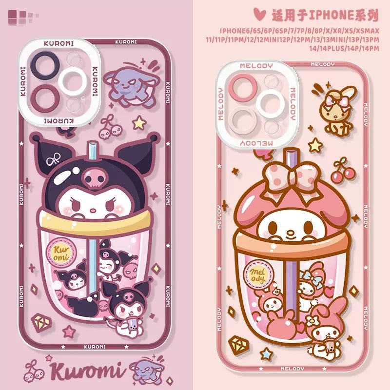 Ốp Điện Thoại TPU Dẻo In Hình Sanrio kuromi Melody Đáng Yêu Cho IPhone 14 12 PRO mini 11 PRO Max 13 PRO 13PROMAX Xs Max XR 7 8 Plus