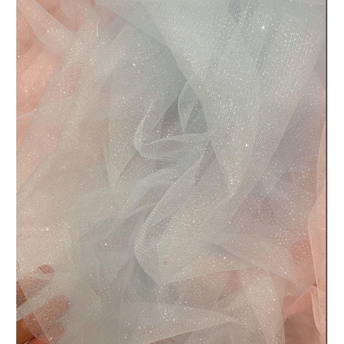 ⚡HOT⚡ Vải voan lưới nhũ hàng đẹp dùng may váy công chúa, phông nền chụp ảnh