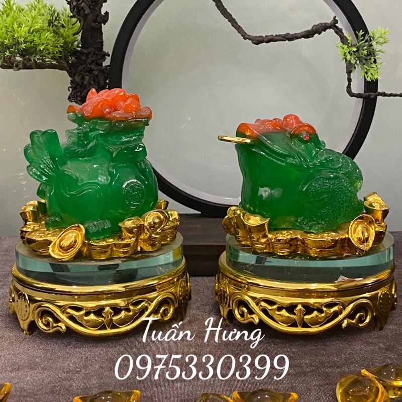 Cóc ngậm tiền, thiềm thừ, tỳ hưu phong thuỷ xoay 360 độ