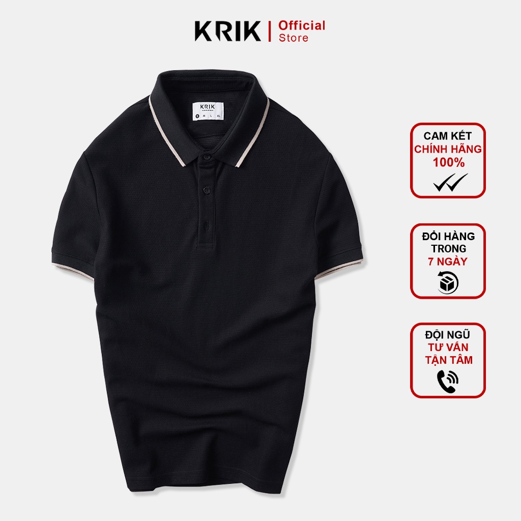 Áo Polo Nam KRIK Form Slimfit, Chất Vải Cotton Co Dãn Thoải Mái Thiết Kế Basic Nam Tính Lịch Lãm PL0270