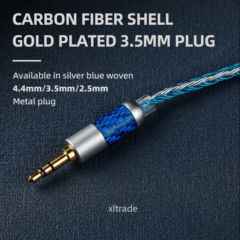 Dây Cáp Nâng Cấp 16 Lõi Mạ Bạc Giắc Cắm 3.5 / 2.5 / 4.4mm Cho QDC KZ PR1 ZS10 Pro X CCA HM20