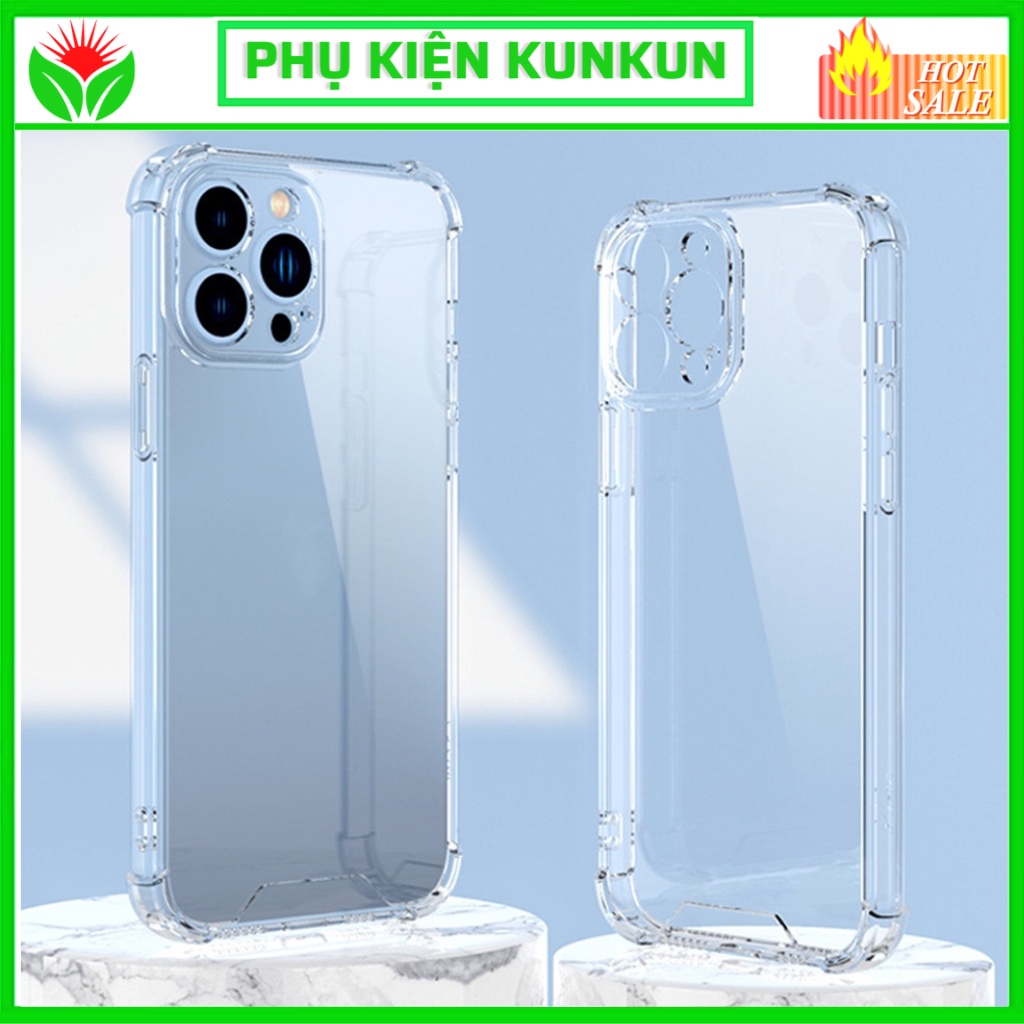 Ốp lưng trong suốt chống sốc Iphone 14 pro max 13 pro max 12 promax 11 pro max 15 xs max xr x 7 plus 8 Bảo vệ camera