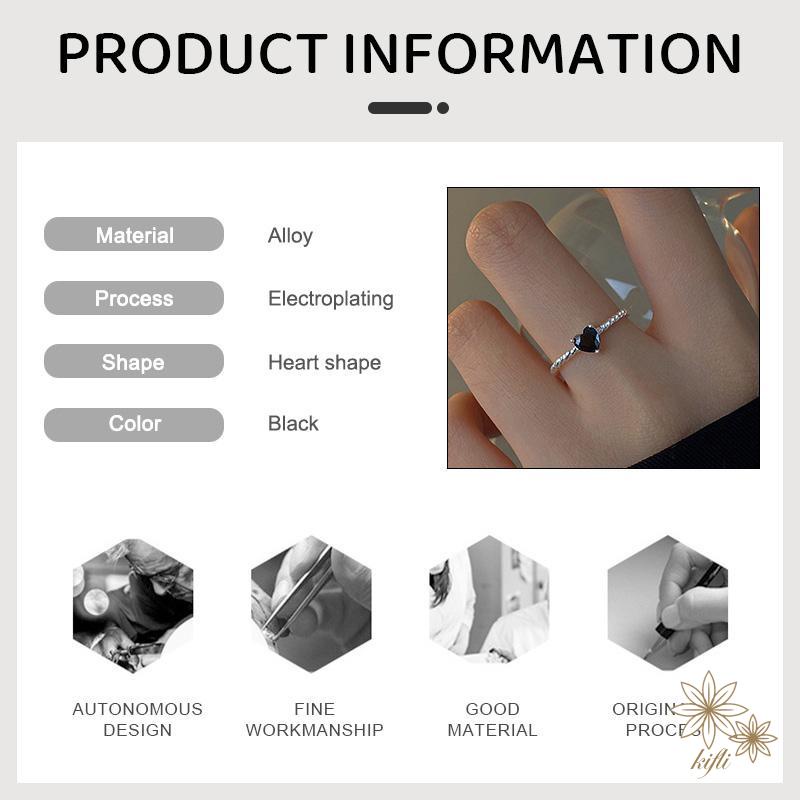 Nhẫn Thiết Kế Xoắn Hình Trái Tim Đính Đá Zircon Sang Trọng Thời Trang Cá Tính Dành Cho Nữ