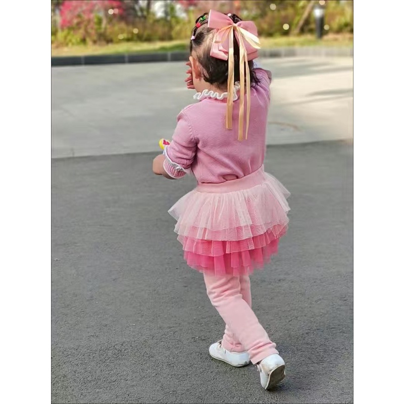 Quần váy cho bé gái , quần váy bé gái điệu màu hồng