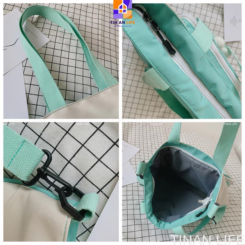 Túi Xách Vải TOTE Có Quai Đeo GẤU TRẮNG Dễ Thương, Thời Trang Cao Cấp