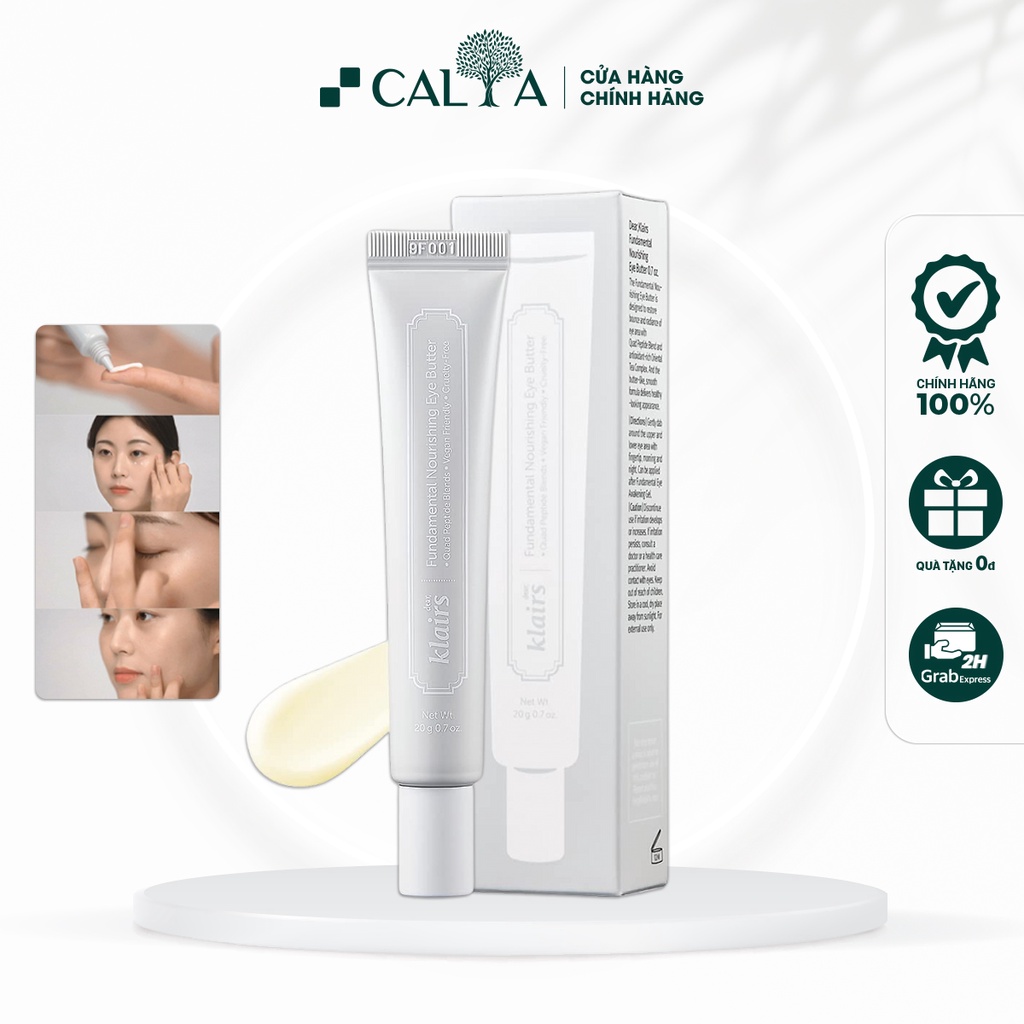 Kem Dưỡng Mắt Klairs Giảm Nếp Nhăn, Bọng Mắt, Ngăn Ngừa Lão Hóa - Klairs Fundamental Nourishing Eye Butter 20g