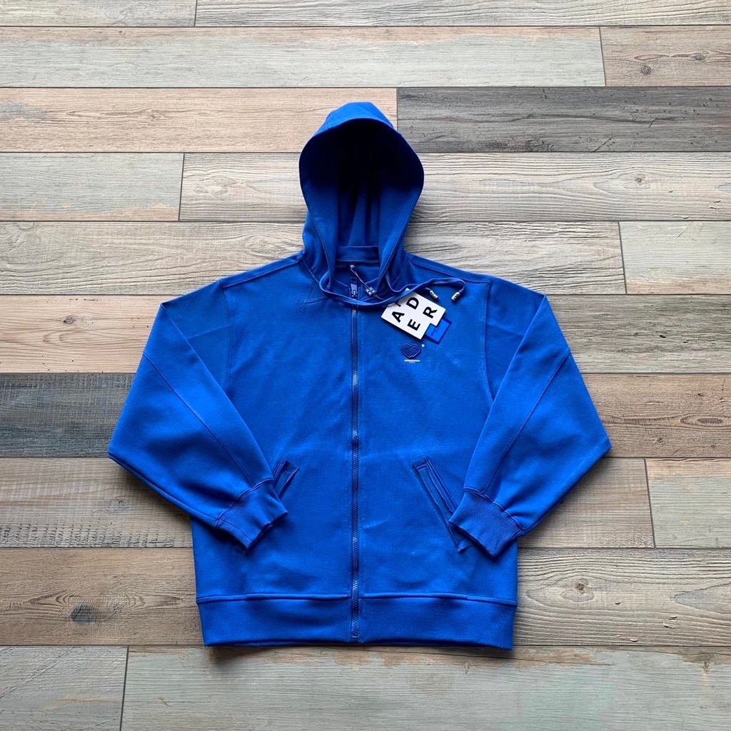 ADER letter autumn love embroidery men's and women's hooded design zipper cardigan