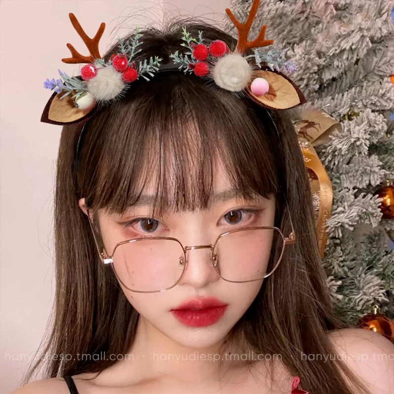 Băng Đô Cài Tóc Hình Sừng Tuần Lộc Giáng Sinh