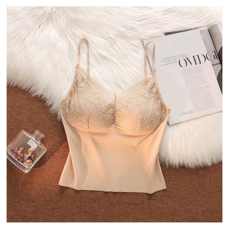 Áo 2 Dây HOT Bra Đúc Su Ren Lưới Dáng Coroptop Cúp Tròn 1901