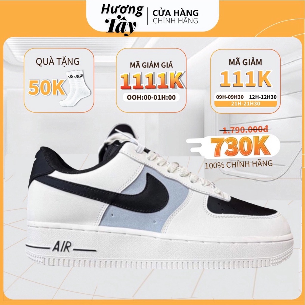 AF1 Air Force 1 Custom trắng đen xanh 1:1.
