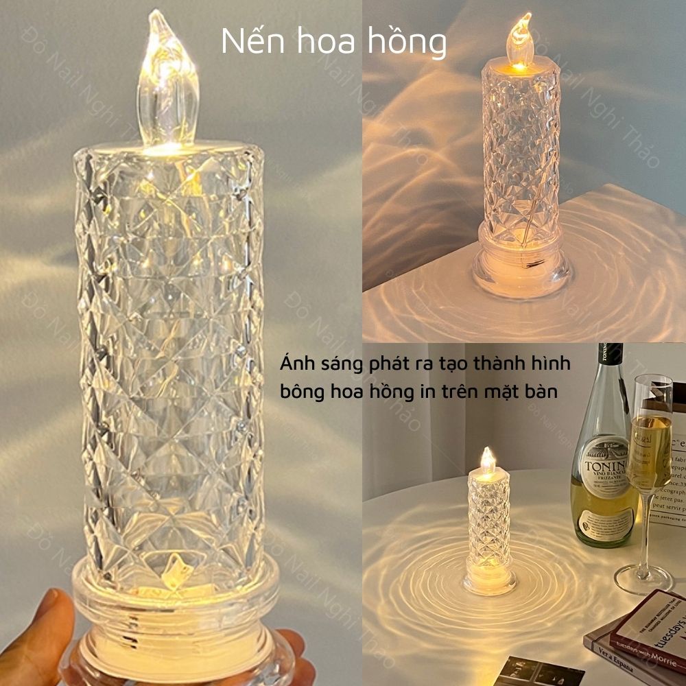 Nến điện tử decor chụp ảnh nail NGHI THẢO