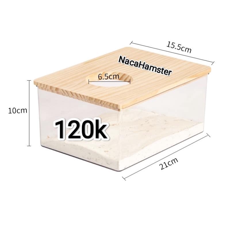 Nhà tắm hamster nắp gỗ