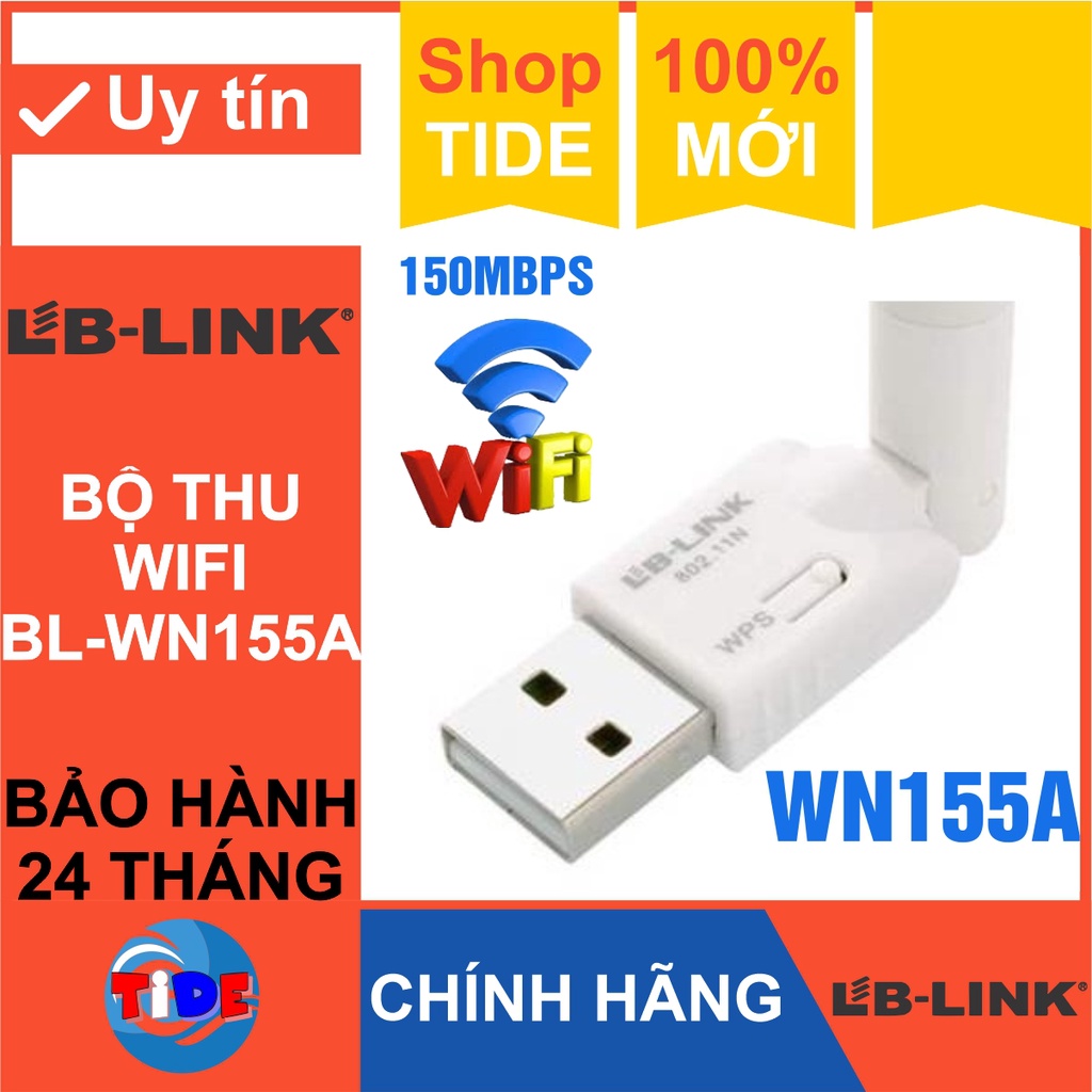 Bộ thu Wifi BL-WN155A Chính Hãng LB-Link – Bảo hành 24 tháng – Tốc độ truyền tải không dây 150Mbps