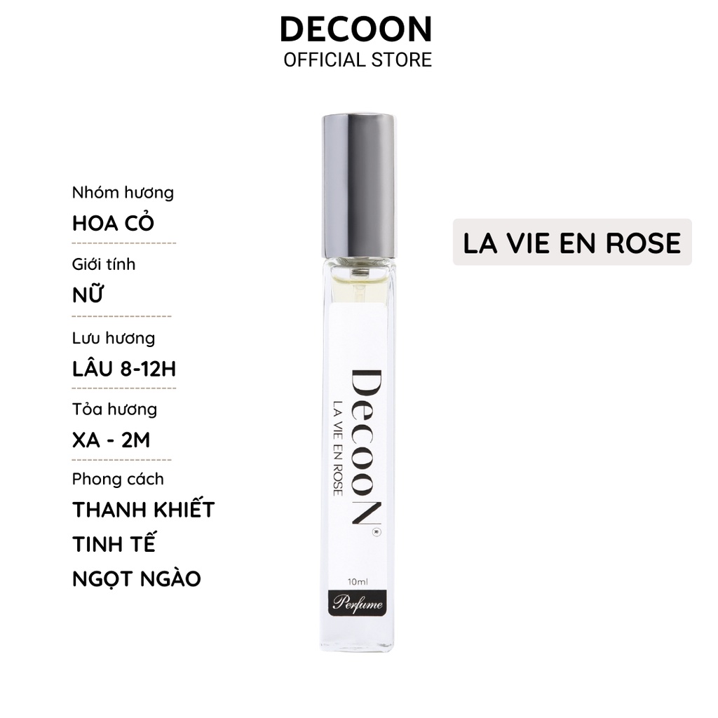 Tinh dầu nước hoa Decoon La vie en rose lưu hương lâu mùi hương nữ tính ...