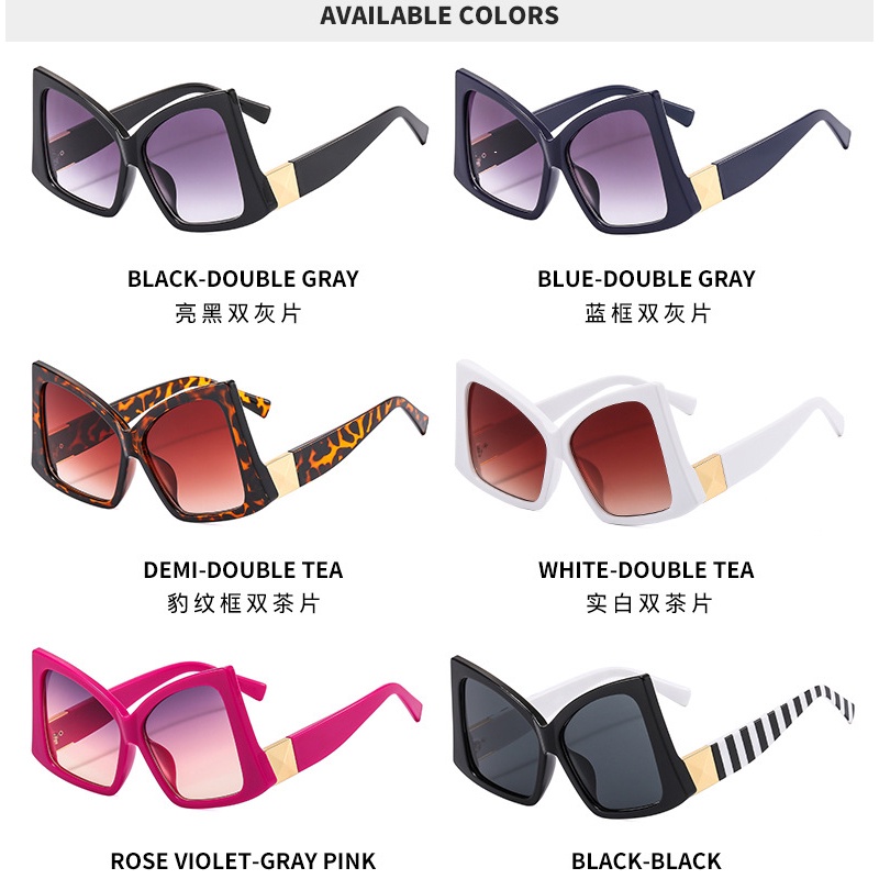 (YUZHU) Kính Râm Lái Xe Gọng Lớn Thiết Kế Thời Trang Mới Phong Cách Phương Tây Chống Gió Unisex