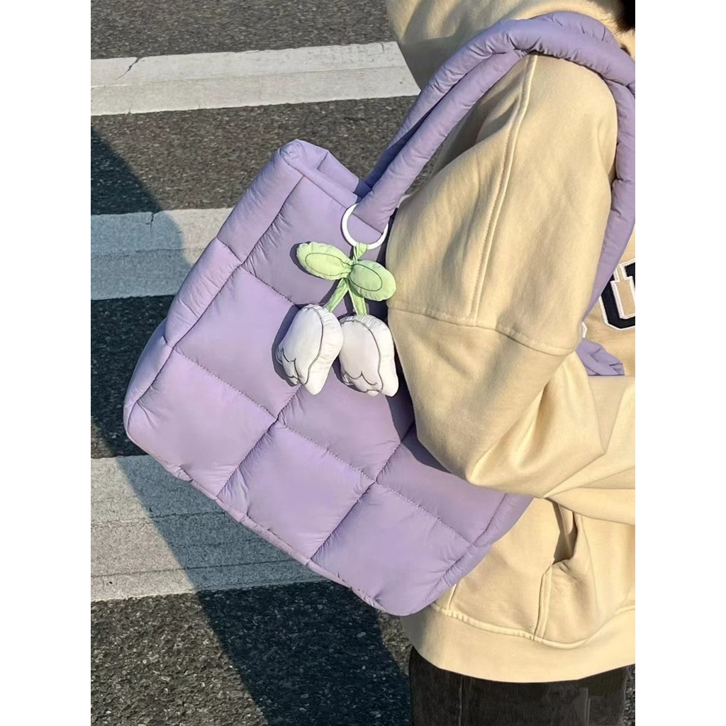 Túi Tote Đựng Máy Tính Xách Tay Sức Chứa Lớn Bằng Vải Cotton Nilon Xếp Nếp 40x31x19