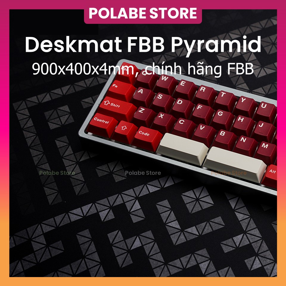 DESKMAT FBB PYRAMID lót chuột cỡ lớn lót bàn phím kích thước 900x400x4mm Deskpad bàn di chuột - Polabe Store
