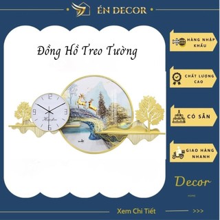 Đồng hồ treo tường, đồng hồ trang trí, đồng hồ phong cảnh, nghệ thuật, kim trôi, én decor