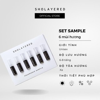 Set sample 6 mùi hương nước hoa Sholayered 2ml