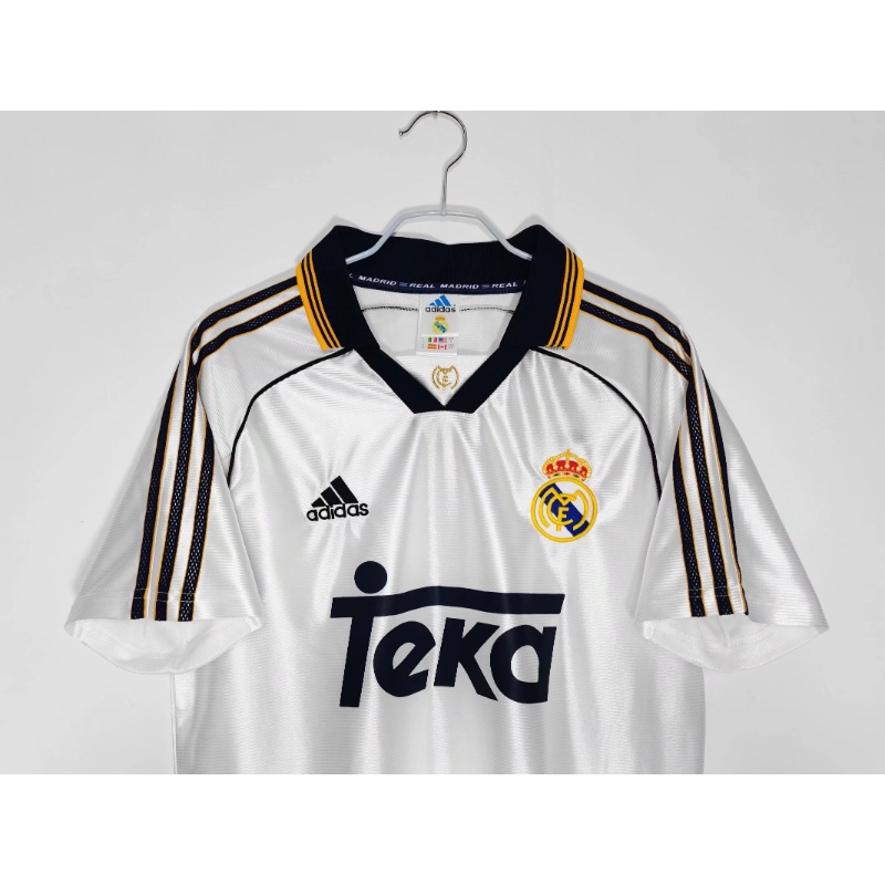 Áo Thun Thể Thao Tay Ngắn Đội Tuyển Real Madrid 1998 / 00 Phong Cách retro Cho Nam Size S-XXL