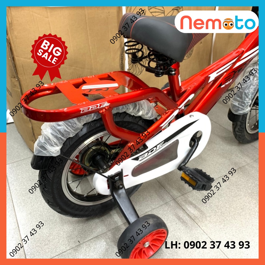 Xe đạp Baga khung liền chắc chắn nam - nữ size 12-16-18inch cho bé từ 2 tuổi - 10 tuổi