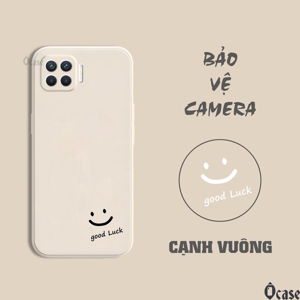 Ốp lưng Oppo A93 / F17 Pro / A73 / F17 in hình mặt cười may mắn cạnh viền vuông có bảo vệ camera