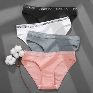 Quần lót cotton in họa tiết chữ màu trơn gợi cảm thời trang dành cho nữ cỡ M-XL với 5 màu tùy chọn