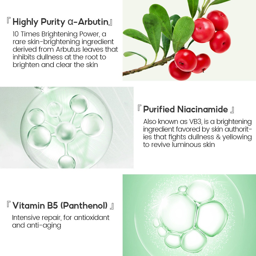 Set 5 Mặt Nạ VIBRANT GLAMOUR Arbutin Làm Trắng Da Tức Thì Cung Cấp Vitamin B5