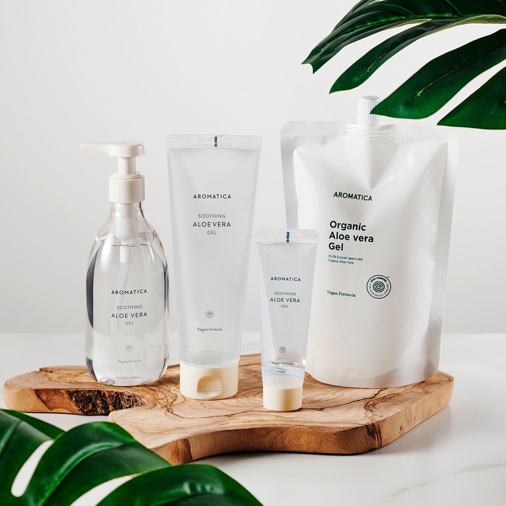 Gel lô hội làm mát và dịu da khô, nhạy cảm Aromatica 500ml