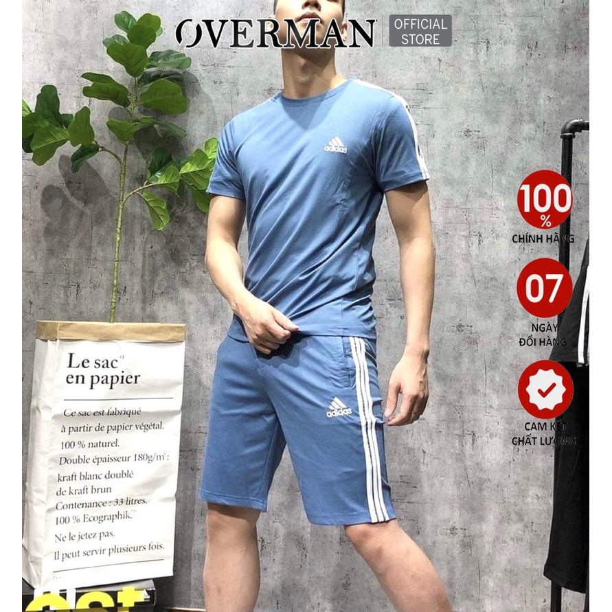 Bộ thể thao nam thể thao mặc ở nhà mùa hè chất vải cotton Poli cao cấp siêu thoáng mát BO04 - OVERMAN