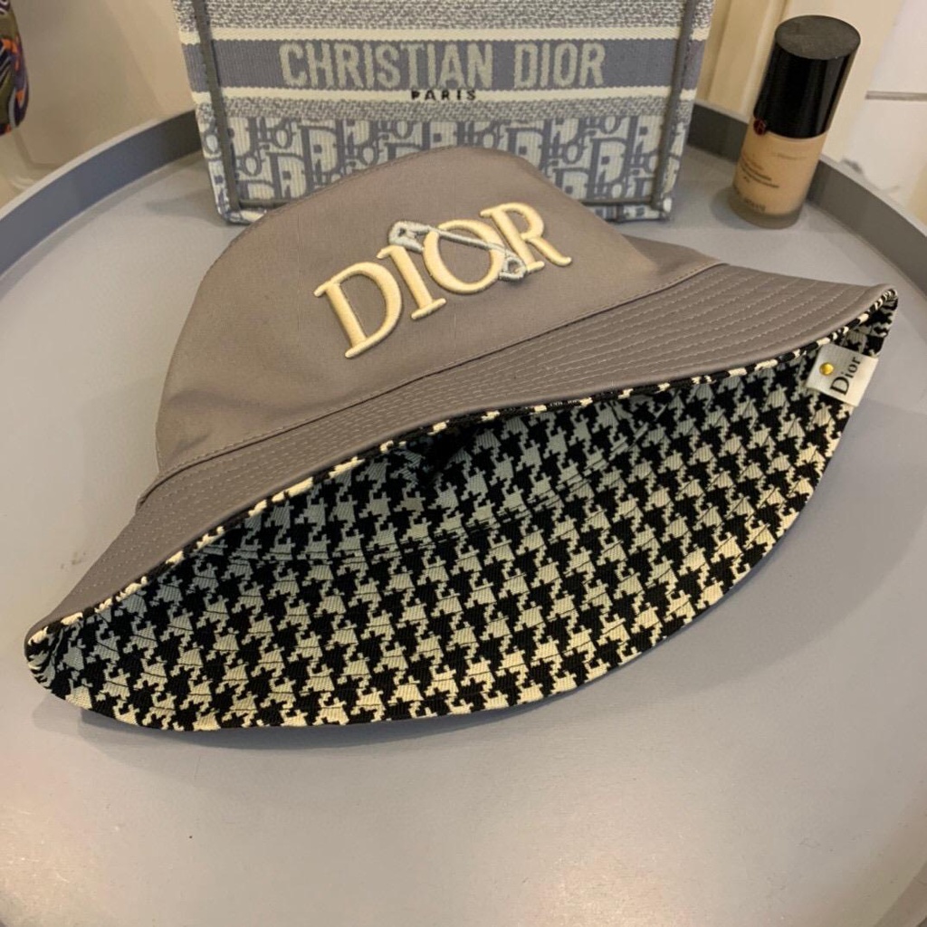 Mũ Bucket Thêu Chữ Dior Chất Lượng Cao Thời Trang Mùa Hè Cho Nam Và Nữ 55-59cm