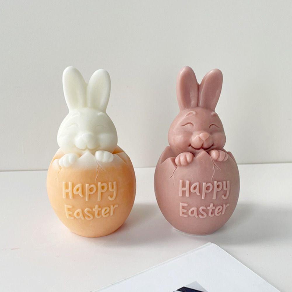 Khuôn Silicone Làm Nến Hình Thỏ Phục Sinh